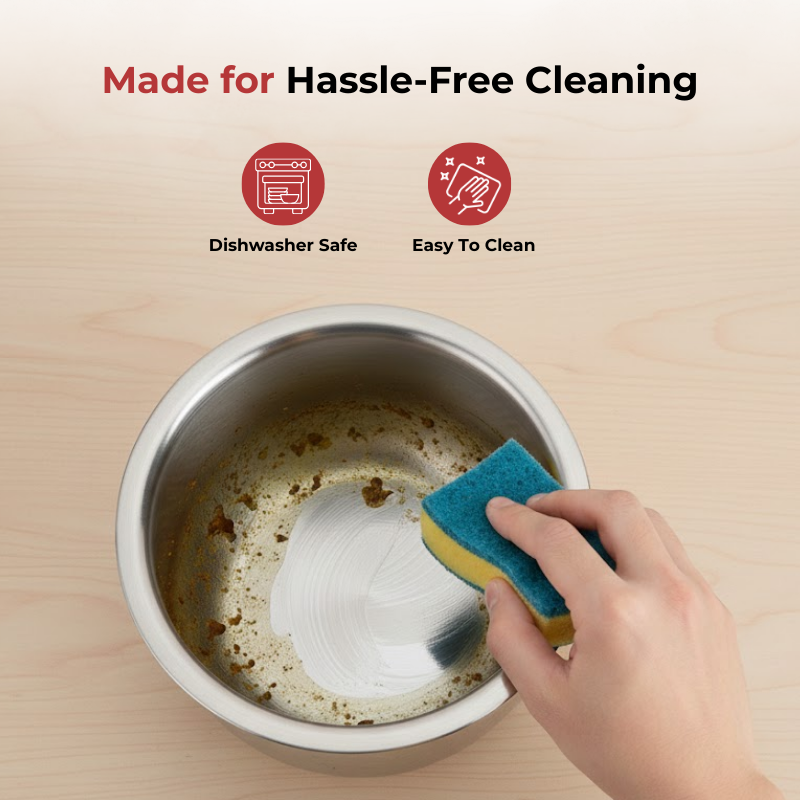 VINOD Doniv Titanium Triply Stainless Steel Tope with Cover 18 cms, 3000 ml Capacity, Induction Friendly