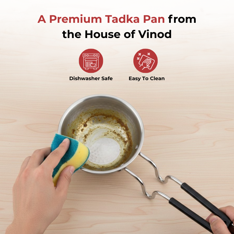 Vinod claro heavy gauge stainless steel hammered tadka pan, 1.5 mm, product view 10