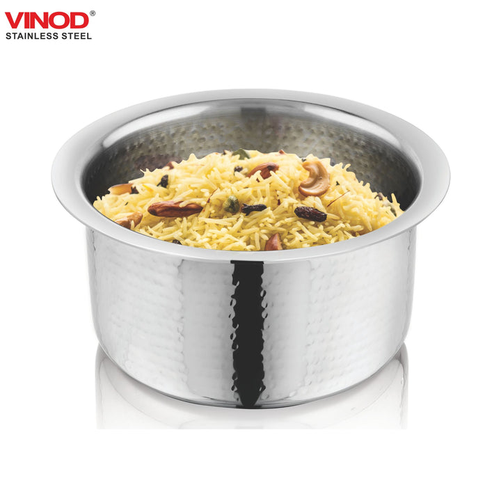 विनोद - क्लारो हेवी गेज स्टेनलेस स्टील हैमर्ड टॉप, 1.5 मिमी - क्षमता 4600