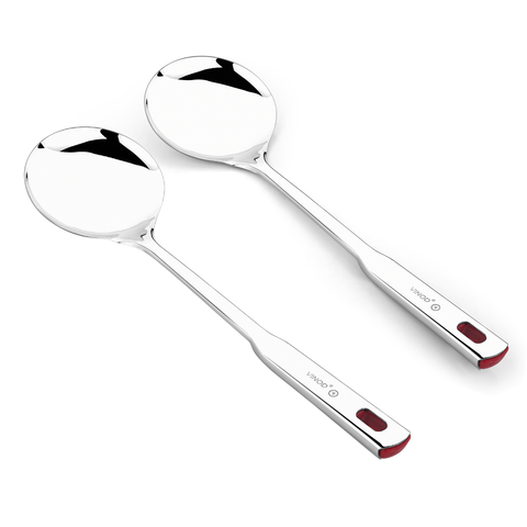 विनोद स्टेनलेस स्टील क्वींस कबदिर हैवी गेज सर्विंग स्पून सेट (2 का) I नंबर 1