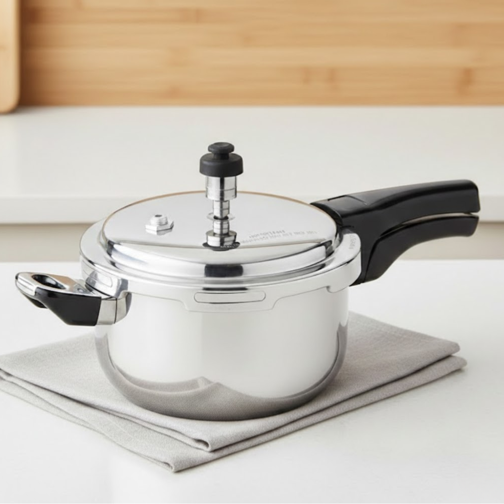 Vinod Doniv Titanium Triply Stainless Steel Pressure Cookers 5 Ltr, front view