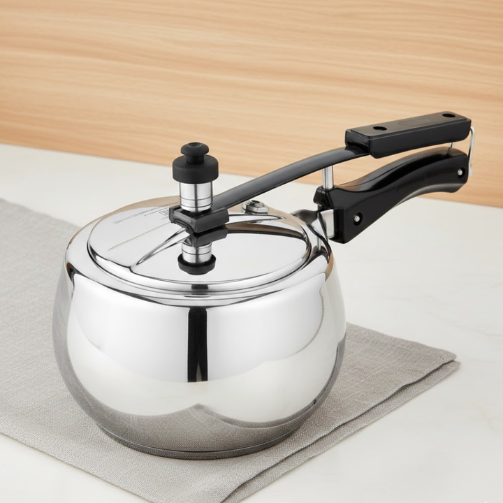 विनोद - डोनिव स्टेनलेस स्टील सैंडविच बॉटम प्रेशर कुकर इनर लिड के साथ 3 लीटर (अमेज़ सीरीज़) - इंडक्शन फ्रेंडली