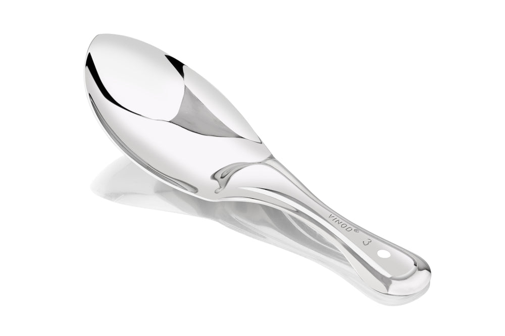 Vinod hammered stainless steel 51 piece dinner set, heavy gauge and dishwasher safe, rice server
