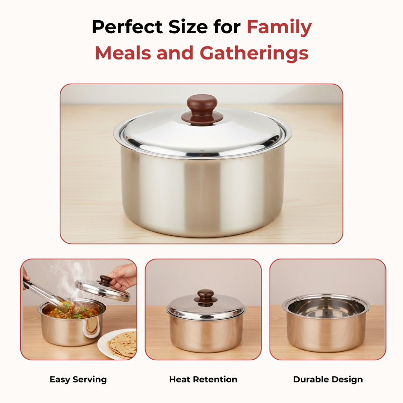 Vinod Stainless Steel Hot Pot, product view 10