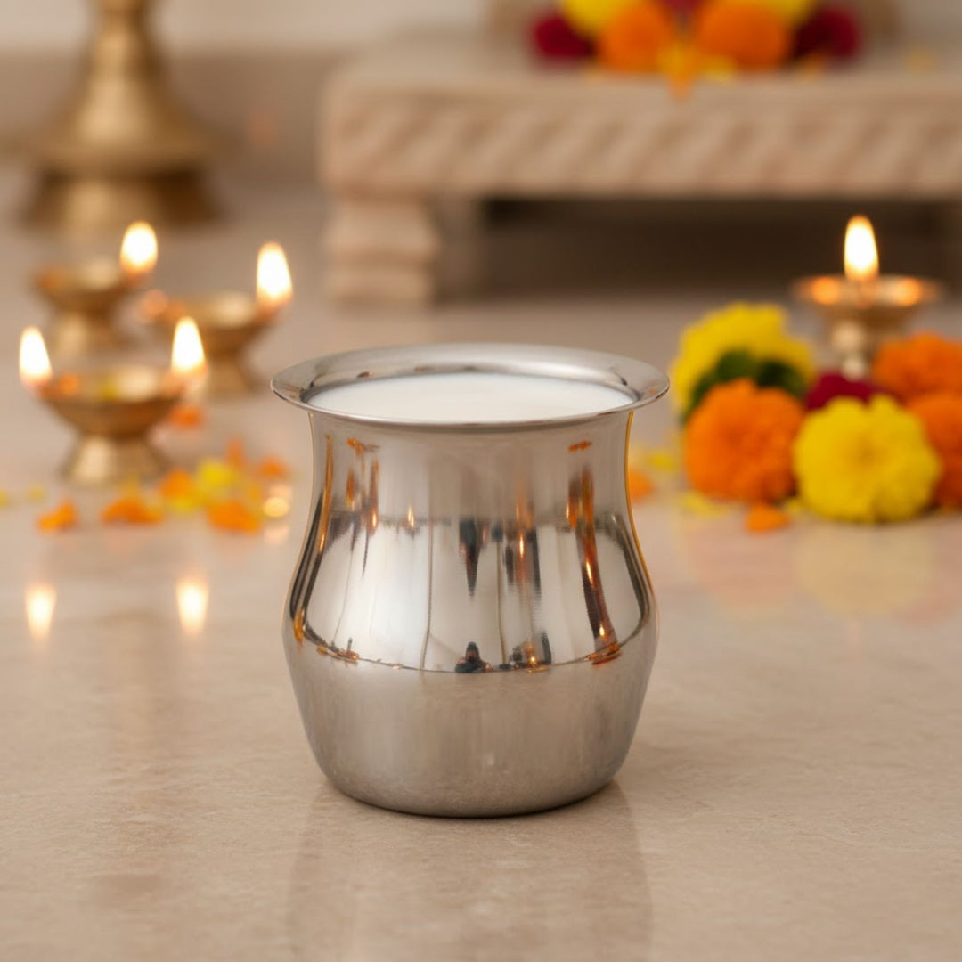 विनोद स्टेनलेस स्टील शगुन कलश – नंबर 8 - 500 मिली