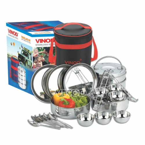 Vinod Stainless Steel Travelling Set