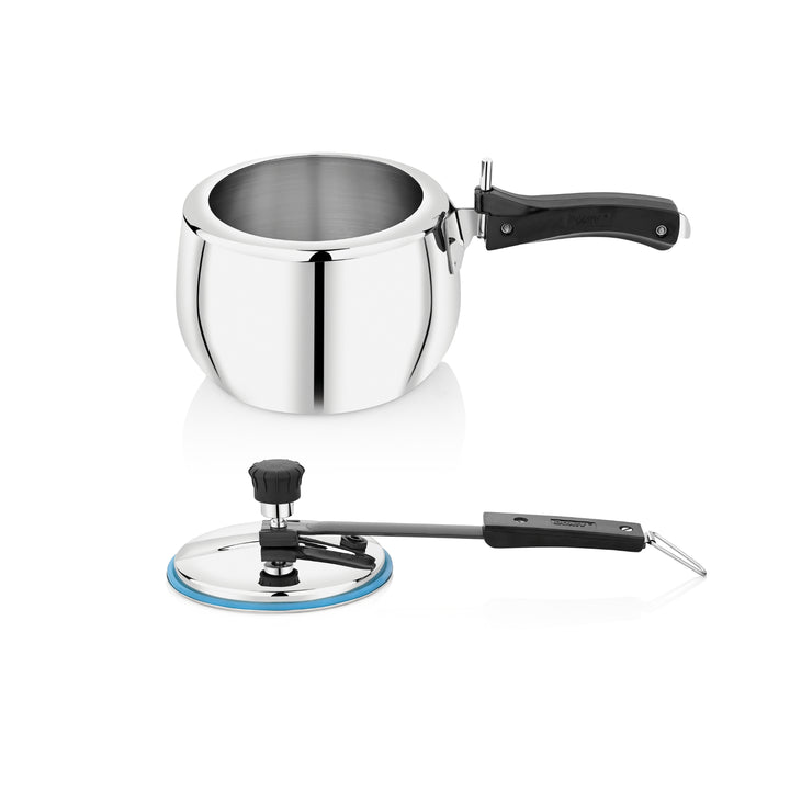 VINOD Doniv Titanium Triply Stainless Steel Pressure Cookers 3 Ltr, Inner Lid, Induction Friendly