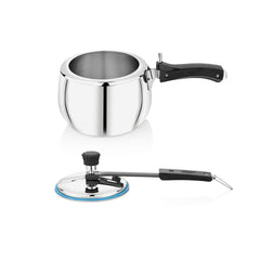 VINOD Doniv Titanium Triply Stainless Steel Pressure Cooker 3 Ltr (Inner Lid), Induction Friendly