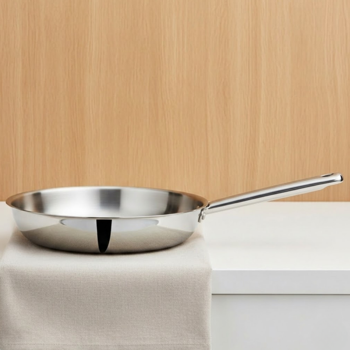 VINOD Doniv Titanium Triply Stainless Steel Fry Pan 20 cms, Induction Friendly