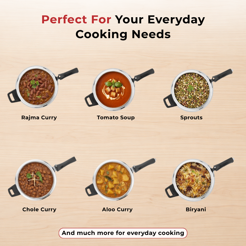 VINOD Doniv Titanium Triply Stainless Steel Pressure Cooker 5 Ltr, Induction Friendly  - ( Inner Lid ),