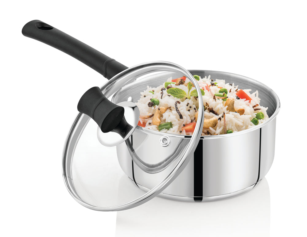 VINOD-DONIV-Stainless-Steel-Sandwich-Bottom-Solitaire-Sauce-Pan-with-Glass-Lid-Model