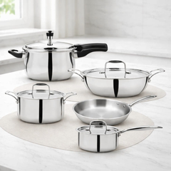 VINOD Doniv Titanium Triply Stainless Steel 5 Piece Cookware Set