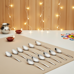 विनोद एयरो 12 पीस स्टेनलेस स्टील बेबी चम्मच सेट, हैवी गेज चम्मच सेट