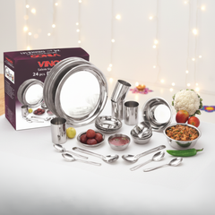 विनोद स्टेनलेस स्टील 24 पीस डिनर सेट