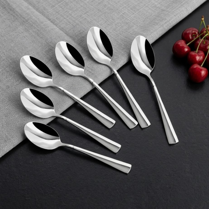 विनोद एयरो 6 पीस स्टेनलेस स्टील बेबी स्पून सेट, हैवी गेज स्पून सेट