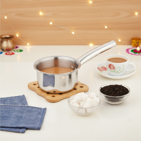 Vinod – Claro Heavy Gauge Stainless Steel Sauce Pan (Plain), 1.5 mm – Capacity 900 ml