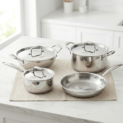 Vinod & Doniv Titanium Triply Stainless Steel 4 Pieces Mini Cookware Set