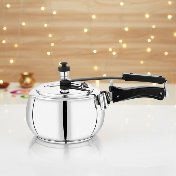 Vinod – Doniv Stainless Steel Sandwich Bottom Pressure Cooker With Inner Lid 2 Ltr (Amaze Series) – Induction Friendly