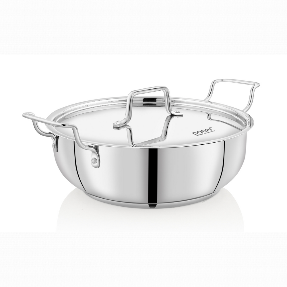 Vinod-Doniv-Stainless-Steel-Sandwich-Majestic-Bottom-Kadai-3.2 Liter