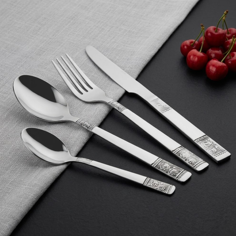 Vinod Stainless Steel Moscow Cutlery 21 piece set, front view