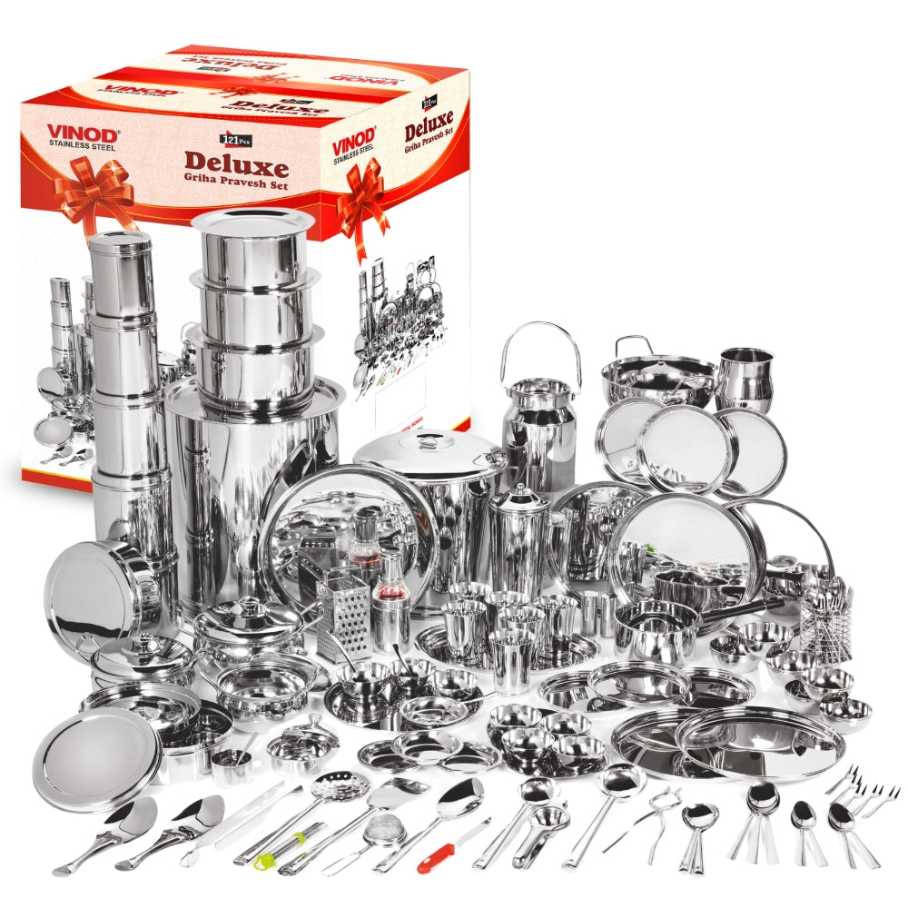 Vinod Stainless Steel 121 Pc Dinner set