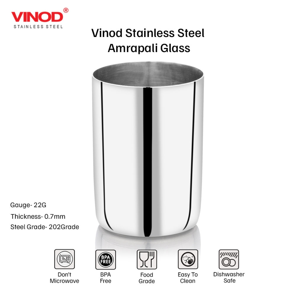 Vinod Stainless Steel Amrapali Glass