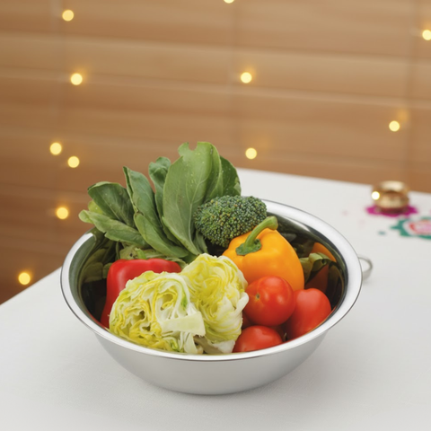 Vinod Stainless Steel Basin, Mixing Bowl, Diameter 28 cm, No 14 – Capacity 2.5 Litre