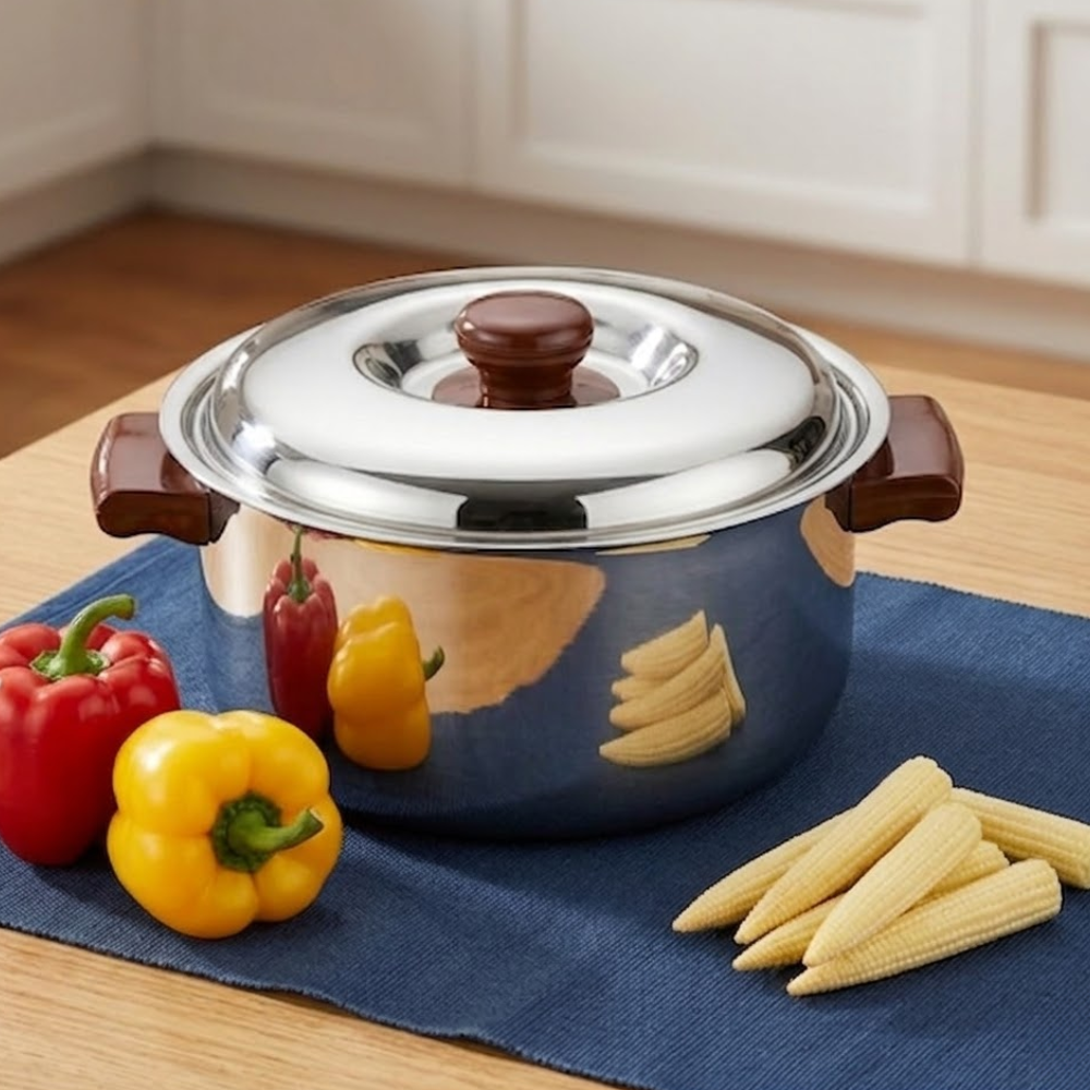 VINOD Stainless Steel Hot Casserole 1000 ml with Insulated Design, Mirror Finish, Rust Free Build, Easy to Carry with Side Handle & Dishwasher Safe