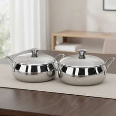 Vinod Stainless Steel Indigo bowl, 2 piece Gift Set