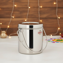 विनोद स्टेनलेस स्टील मिल्क पॉट – नंबर 10 – क्षमता 1 लीटर।