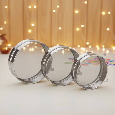 Vinod Stainless Steel Atta Chalni / Flour Sieve / Channi, No.7