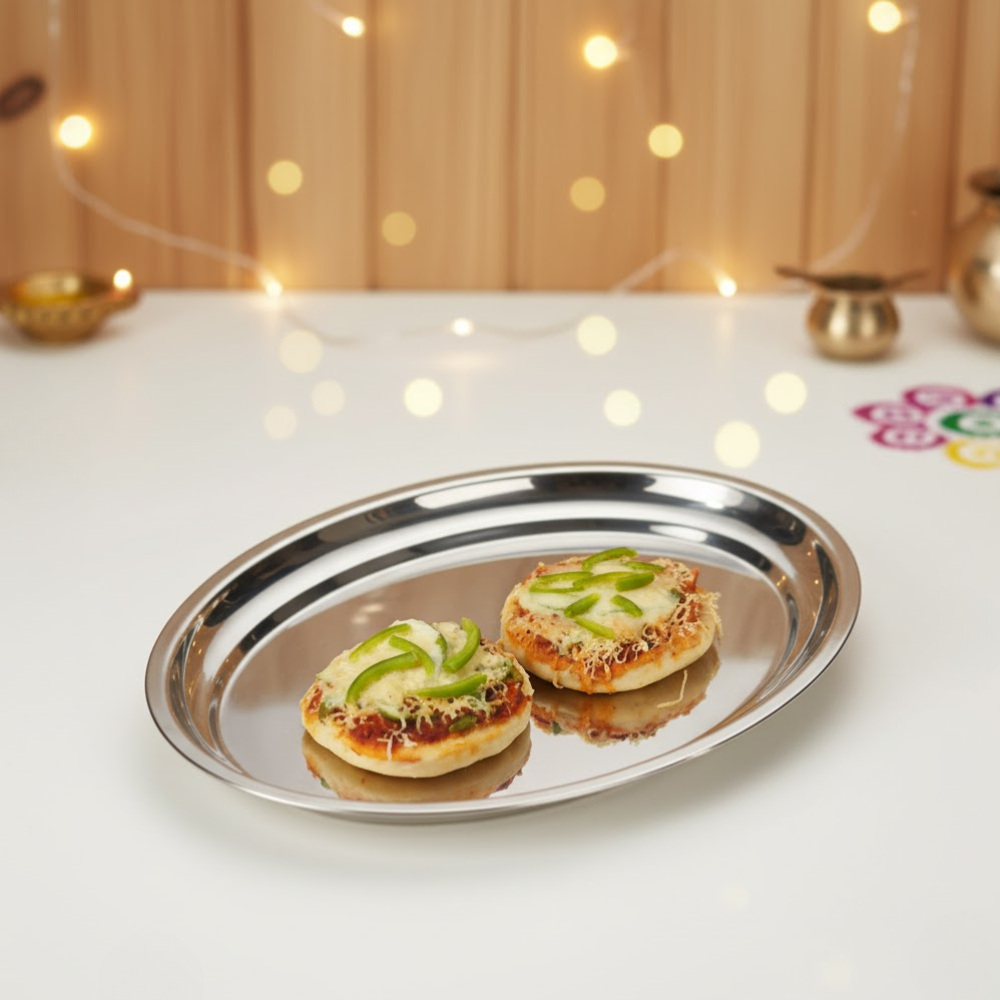 Vinod Stainless Steel Oval Rice Tray