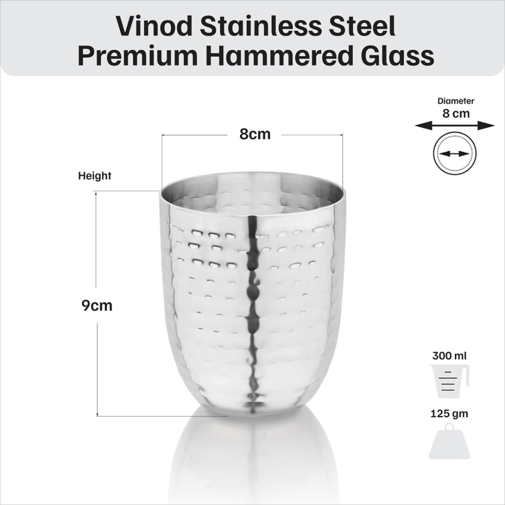 Vinod Stainless Steel Premium Glass