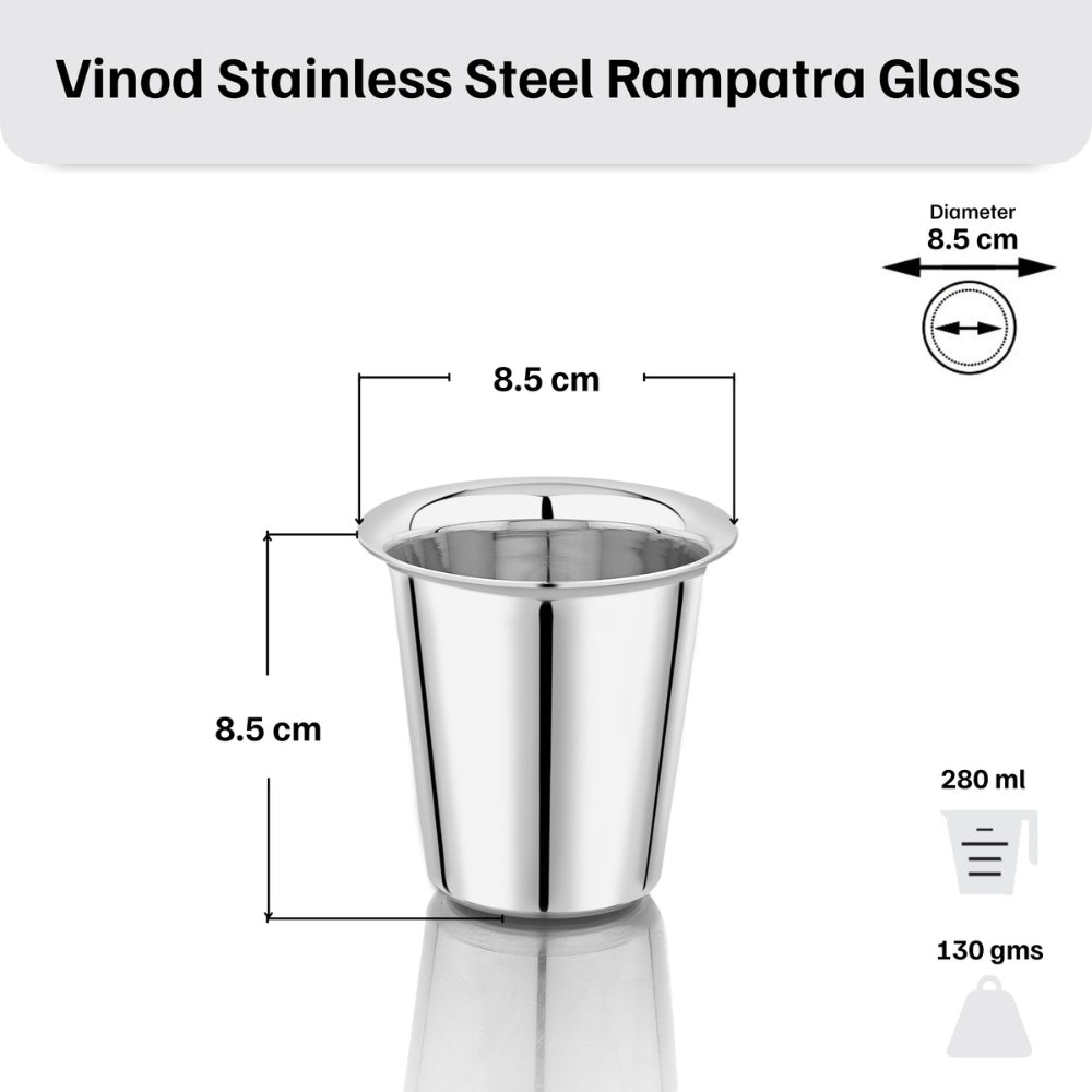 Vinod Stainless Steel Rampatra Glass