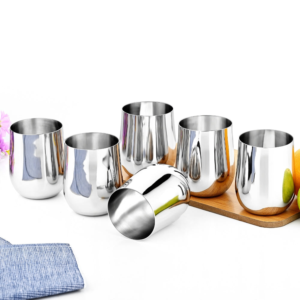 Vinod Stainless Steel Ruby Glass