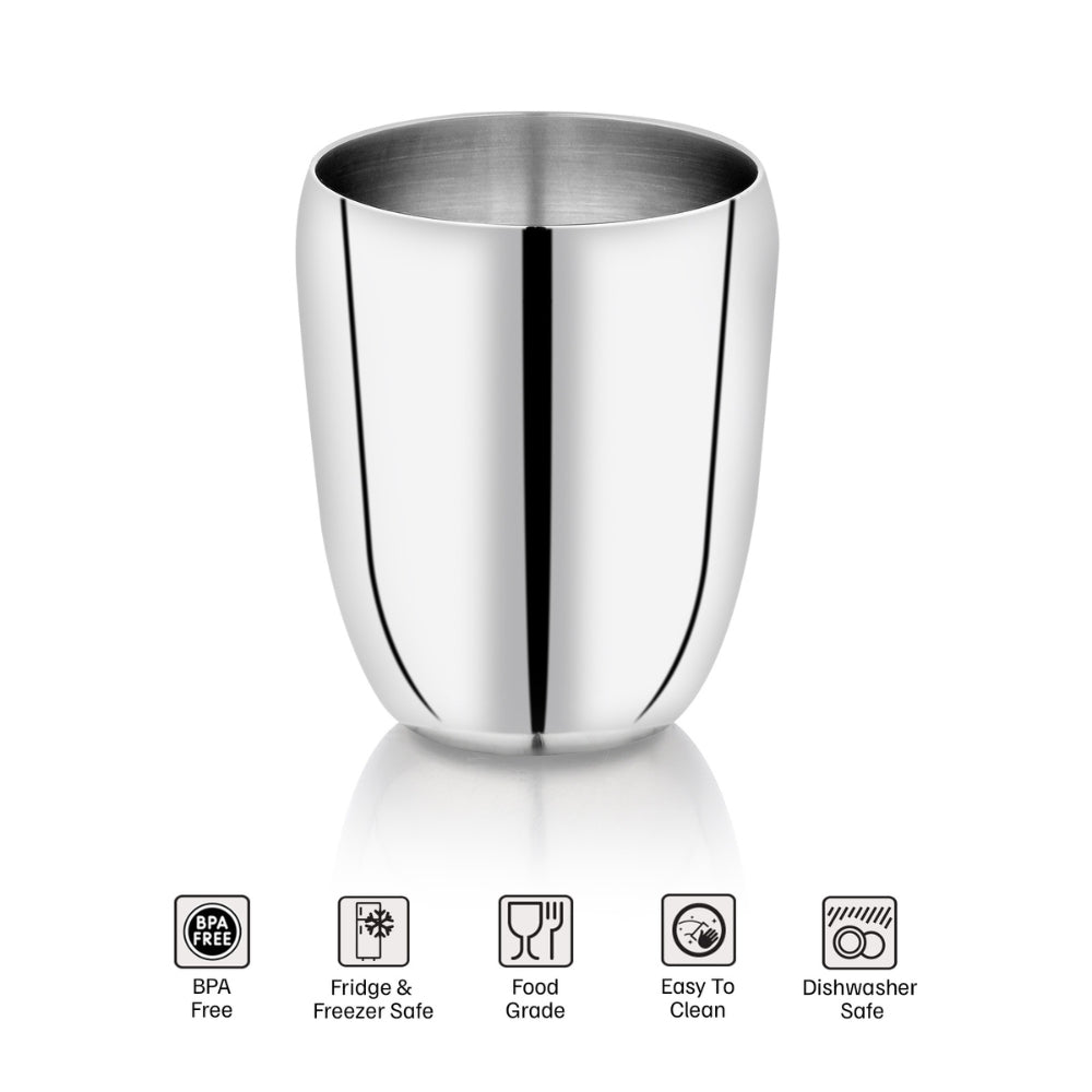 Vinod Stainless Steel Ruby Glass