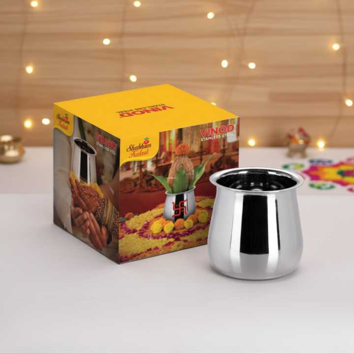 Vinod Stainless Steel Shubham Kalash – No. 10 - 1000ml