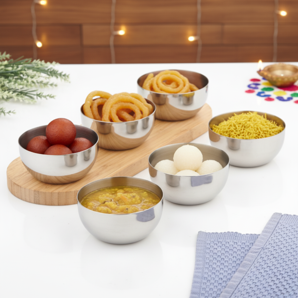 Vinod Stainless Steel Two Tone Bowl set of 4 pcs, Capacity 100 ml