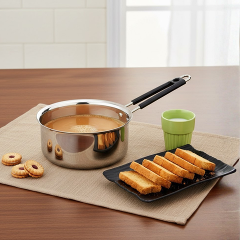 Vinod Stainless Steel Royal Tea / Milk Saucepan, front view