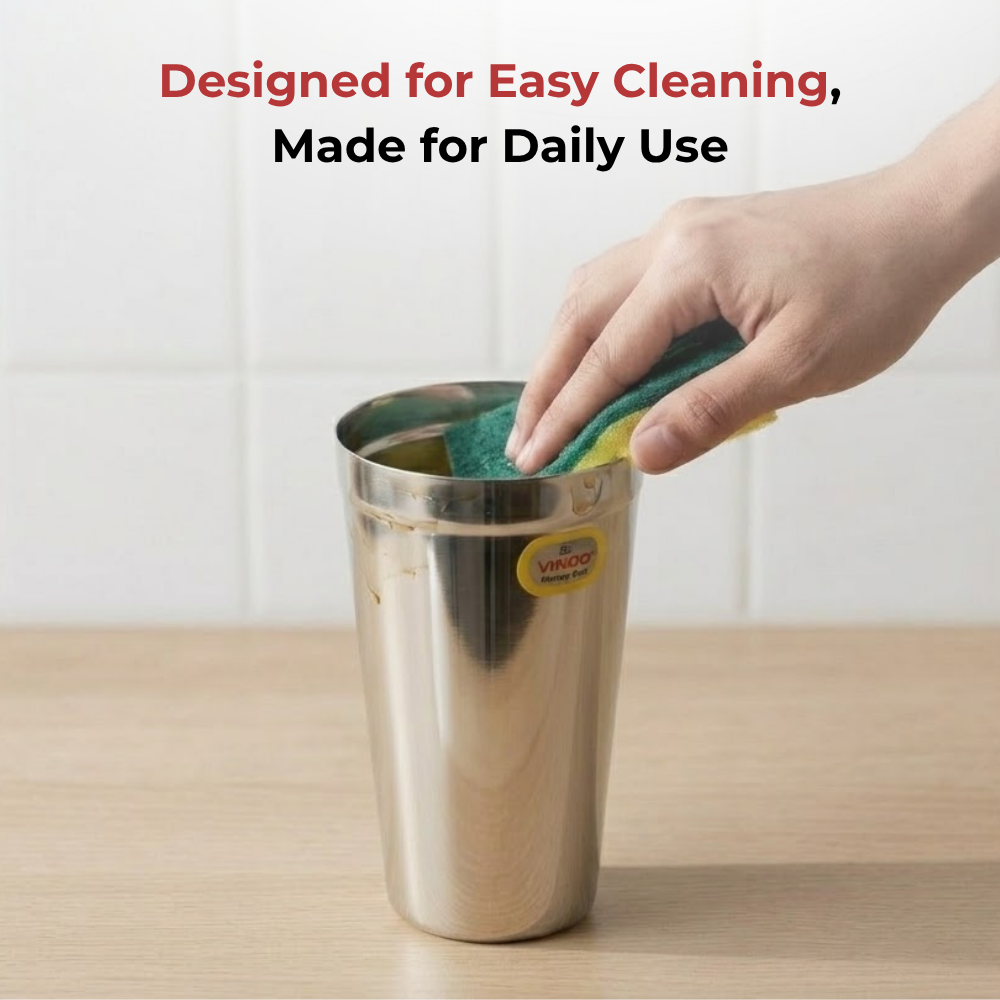 Vinod stainless steel jumbo lassi glass set of 2, 650 ml, product view 9