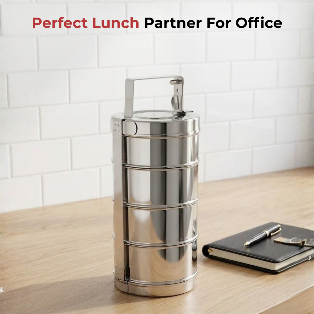 Vinod Bombay Stainless Steel Tiffin 4 Compartment, product view 11