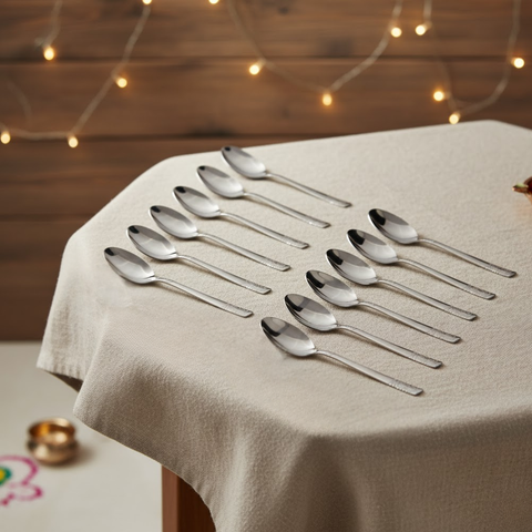 Vinod Moscow 12 piece stainless steel table spoon set, Heavy Gauge Spoon set