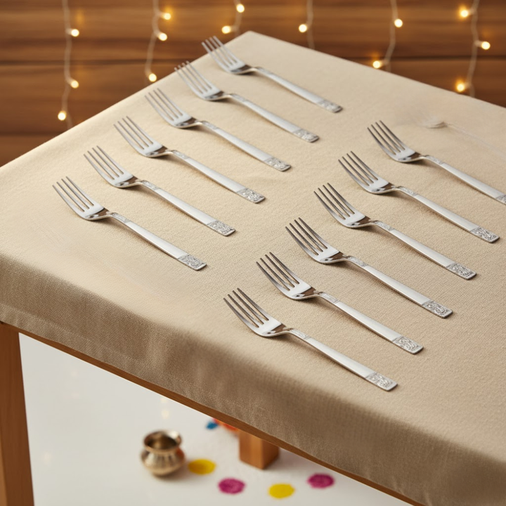 Vinod Moscow 12 piece Stainless Steel Dinner Fork Set, Heavy Gauge Fork set