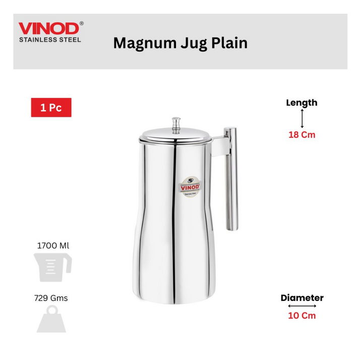 विनोद स्टेनलेस स्टील 61 पीस डिनर सेट प्रीमियम किचन सेट टिकाऊ, डिशवॉशर सुरक्षित, गृहप्रवेश उपहार के लिए भारी गेज डिनर सेट, सिल्वर