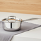 Doniv Titanium Triply Stainless Steel Sauce Pan with Cover 18 cm, Capacity 2.2 Liter, Induction Friendly