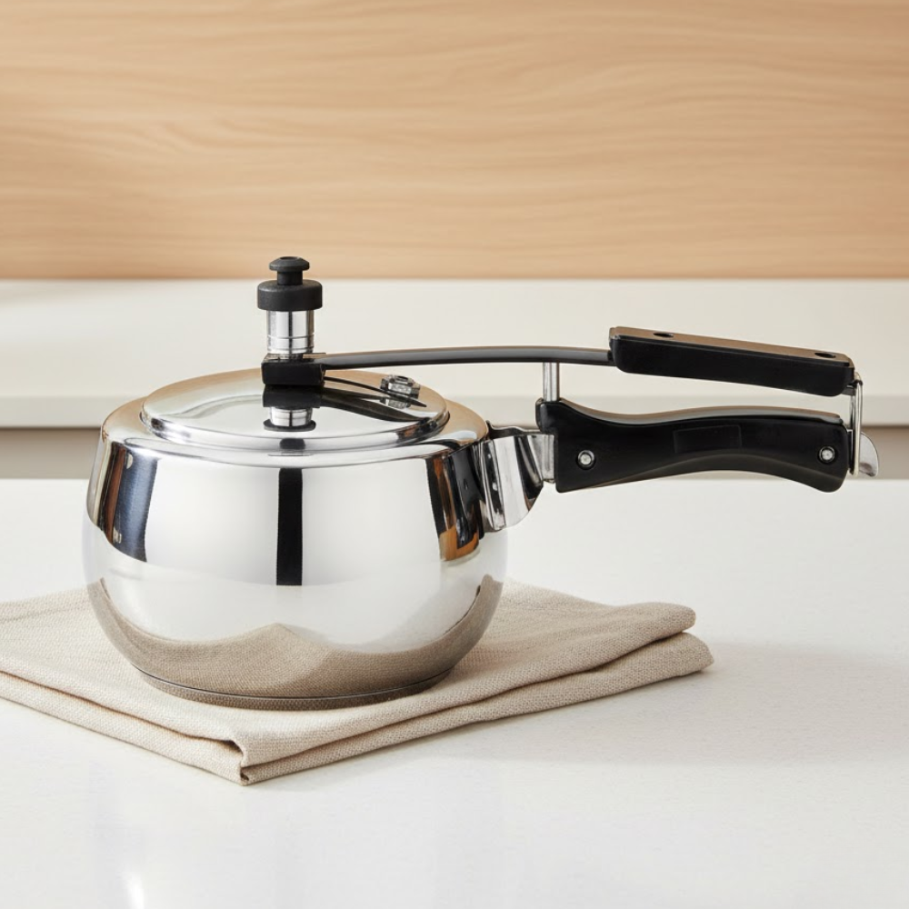 विनोद - डोनिव स्टेनलेस स्टील सैंडविच बॉटम प्रेशर कुकर इनर लिड के साथ 3 लीटर (अमेज़ सीरीज़) - इंडक्शन फ्रेंडली