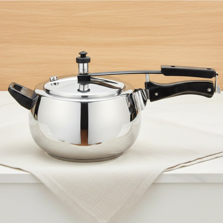 विनोद - डोनिव स्टेनलेस स्टील सैंडविच बॉटम प्रेशर कुकर इनर लिड के साथ 5 लीटर (अमेज़ सीरीज़) - इंडक्शन फ्रेंडली