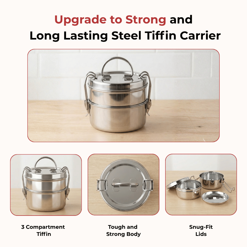 Vinod Stainless Steel Lunch Tiffin, product view 8