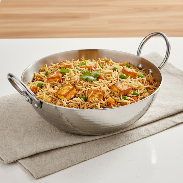 विनोद - क्लारो हेवी गेज स्टेनलेस स्टील हैमर्ड कढ़ाई, 2.5 मिमी (1400 मिलीलीटर)