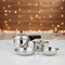 VINOD Doniv Titanium Triply Stainless Steel 4 Piece Small Cookware Set